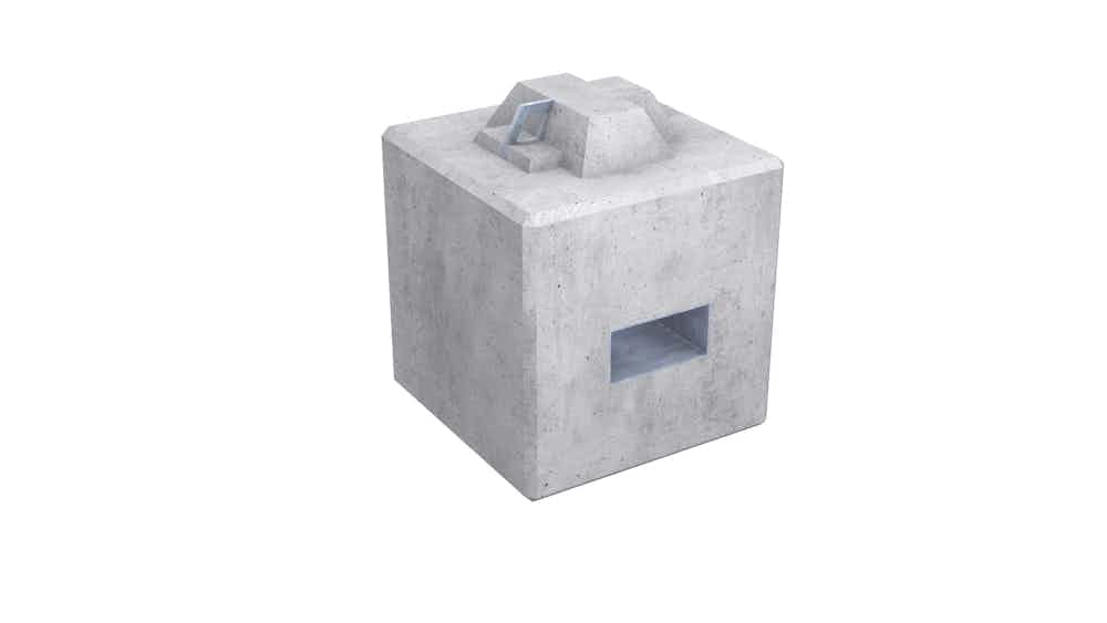 1 K Standard Block mit Gabelfuehrung gross