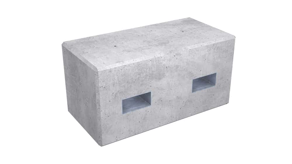 2 K Abschluss Block mit Gabelfuehrungen