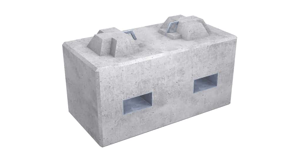 2 K Standard Block mit Gabelfuehrungen gross