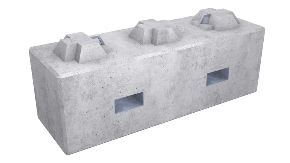 3 K Standard Block mit Gabelfuehrungen gross